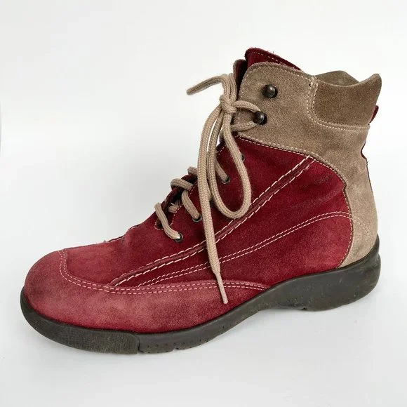 La Canadienne Suede Leather Waterproof Lace up Winter Snow Boots Sneakers Hiking - Picture 8 of 8